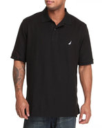 Men Solid Performance Polo (B&T) Black Xlt