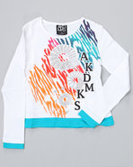 Girls L/S Emma Tee (4-6X) White 6X