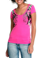 Women The Beauty Of Flight Printed Bust Tee Pink M