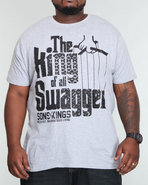 Men Swagger Tee (B+T) Grey 4X