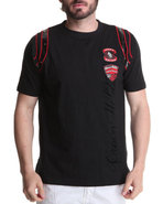 Men Double Patch Tee Black X-Large
