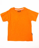 Boys Solid V-Neck Tee (4-7) Orange 7 (L)