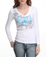 Tapout Women Thermal Tee White Small
