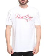 Men Deadline Script Logo Tee White Large