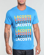 Men S/S Multi Lacoste Graphic Tee Blue X-Large