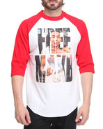 Men Free Max B Raglan Tee Red Large
