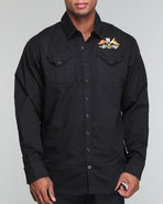 Men Rich Yung Twill Shirt Black X-Large
