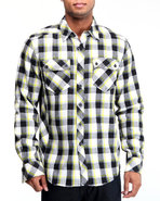 Men Axe Flannel Woven Shirt Black X-Large