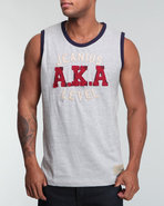 Men Aka Tank Top W/ Emb Grey Xx-Large