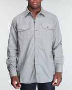 Mo7 Men Most Offical 7 Buttown Down Shirt Grey Med