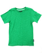 Boys Solid V-Neck Tee (4-7) Green 5/6 (M)