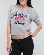 Women Athletic Raglan Grey Medium