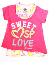 Girls Sweet Lover 2-Fer Top (Little Girls) Pink 6