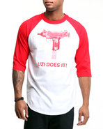 Men Uzi Does It Raglan Tee Red X-Large