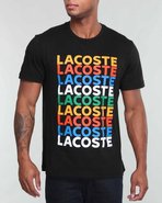 Men S/S Multi Lacoste Graphic Tee Black X-Large