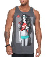 Men Four Eyed Freak Tank Grey Xx-Large