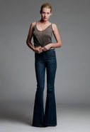 Angie Super Flare Jeans in Moon River