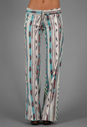 St. Barts Pant in Pink/Turquoise Ikat