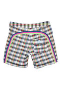 17 Inch Low Rise Boardshort in White Plaid
