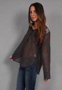 Chain Shoulder Shirt in Charcoal