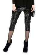 Sequin Low Crotch Slim Shorts