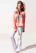 Farrah Sunglasses Cropped Sweatshirt in Dreamsicle