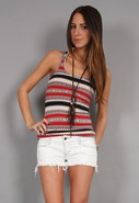 Adi Blanket Tank in Multi Red