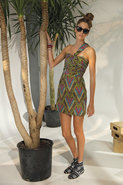 Twist Shoulder Dress in Multi