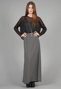 Don't Mesh with Me Maxi Dress in Black/White