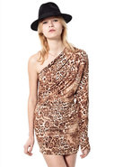 Hilary Leopard Dress in Natural