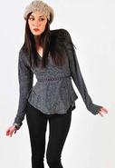 Peplum Top in Heather