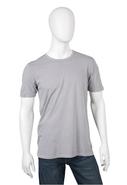 short sleeve pigment wash crew tee in smoke grey