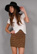 9 Band Elastic Skirt in Leopard