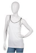 Zippers Tank in White