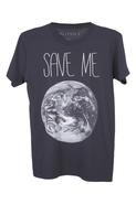 Save Me Short Sleeve Graphic Tee in Navy