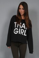That Girl Boyfriend Pullover in Black