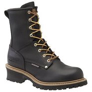 8  WP Plain Toe Logger Boots (Black) - Men's Boots