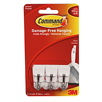 (TM) Command(TM) Damage-Free Wire Hooks, Small, Pa