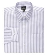 Traveler Point Collar Multi Stripe Dress Shirt