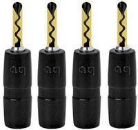 Black Set Screw Gold BFA/Banana Plugs - BFAG4PSG