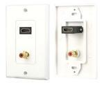 HDMI/Mono RCA Audio Combo Wall Plate