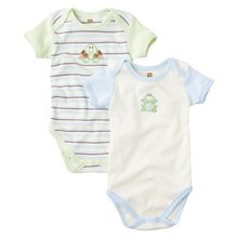 2 Pack Organic Bodysuit Set - Blue 3-6M