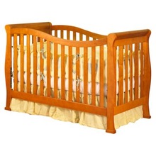 Nadia Convertible Baby Crib with Toddler Rail in P