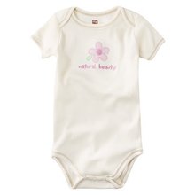 Flower Organic Bodysuit - Ecru 9-12M