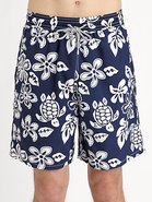 Florals & Elephants Swim Trunks