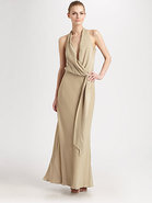 Draped Sequin Gown