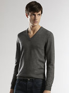 Web Detail V-Neck Sweater