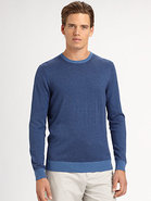 Micro Stripe Crewneck Sweater