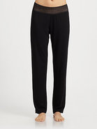 Lace-Waist Jersey Pants