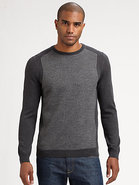 Two-Tone Crewneck Sweater